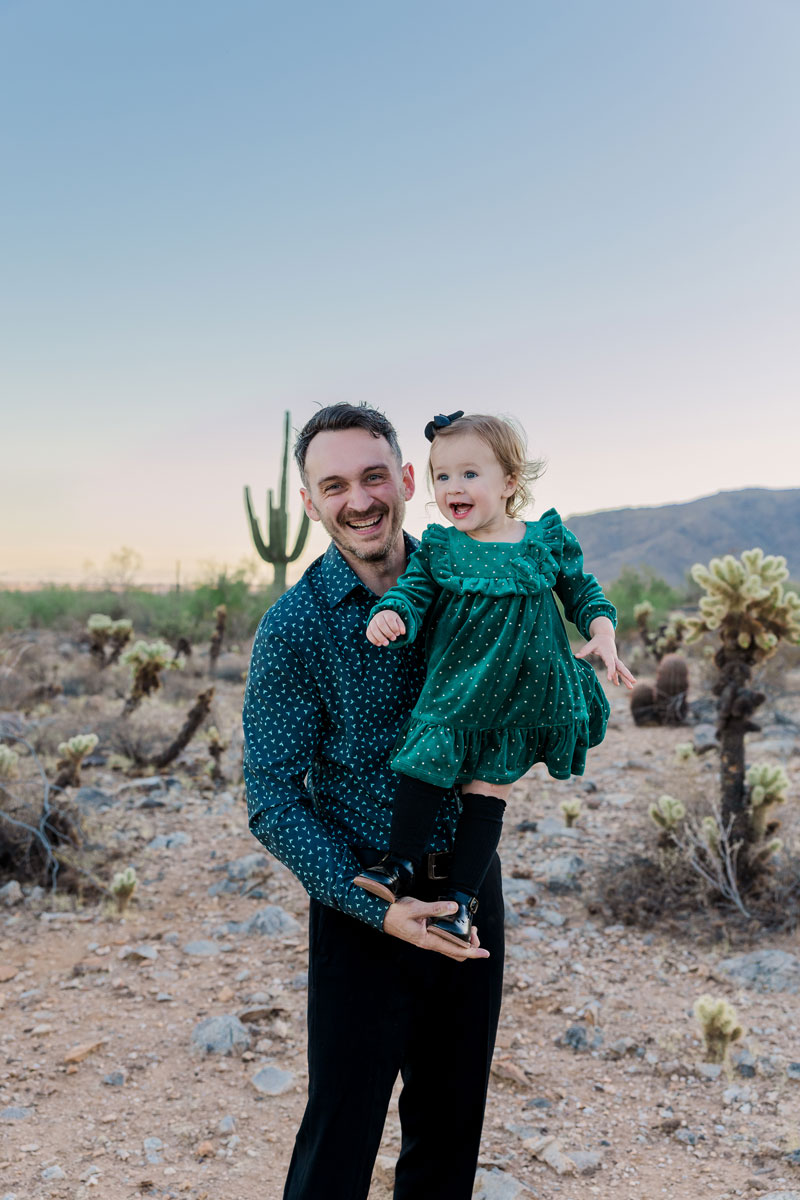 family photographer with client in Surprise AZ.