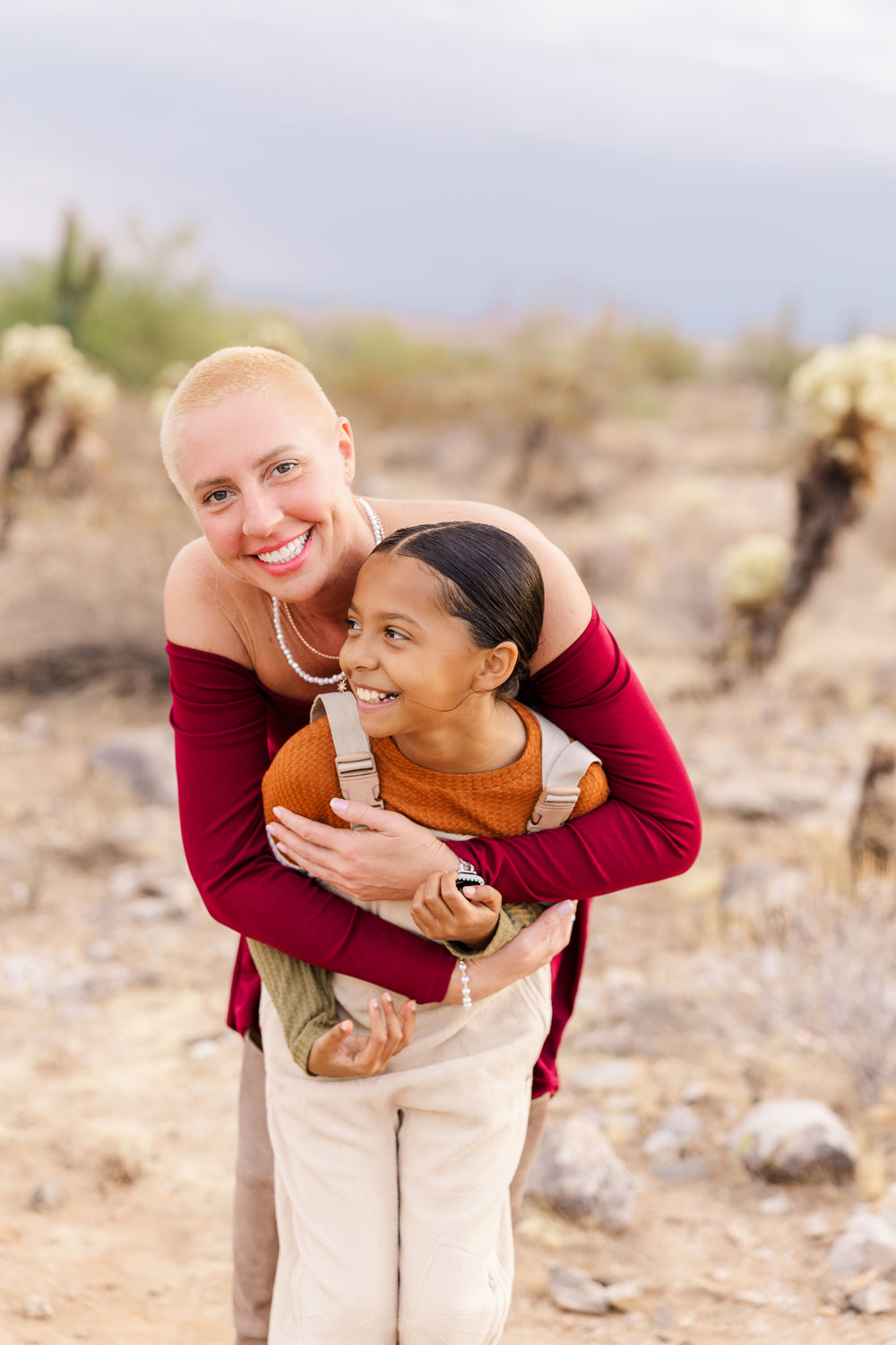 mother daughter portrait session in Surprise, AZ around golden hour.