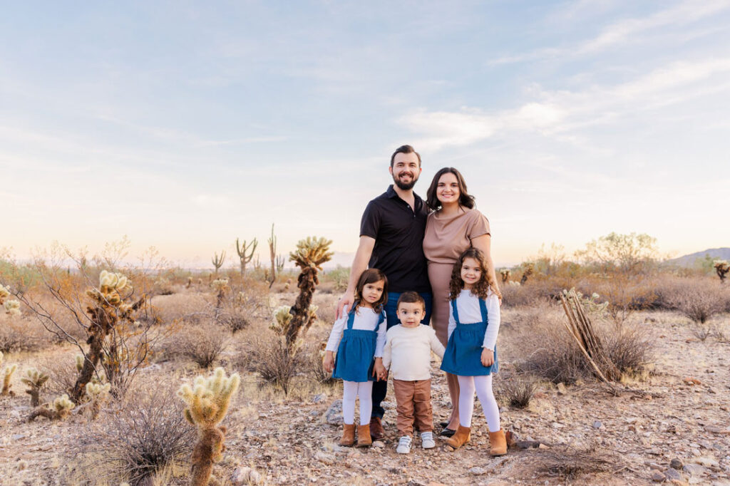 Family photoshoot in Surprise Arizona at White Tank Mountain Regional Park.